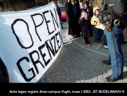 actie tegen het ama-campus in 2003